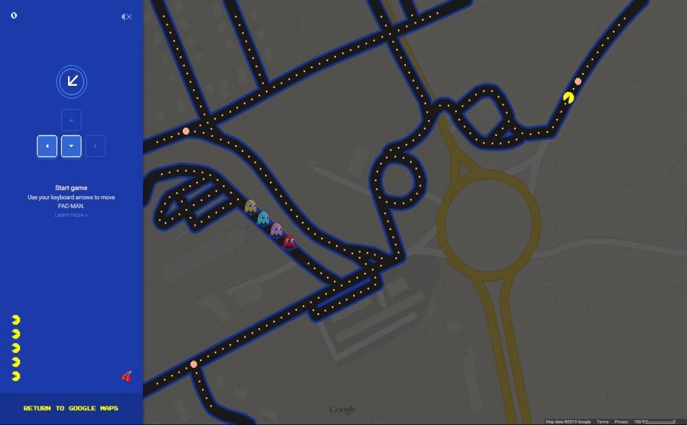 Play Google Doodle PacMan game free online